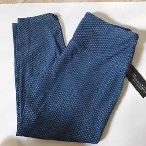 NWT Khakis & Company navy blue high waist capri leggings SzS